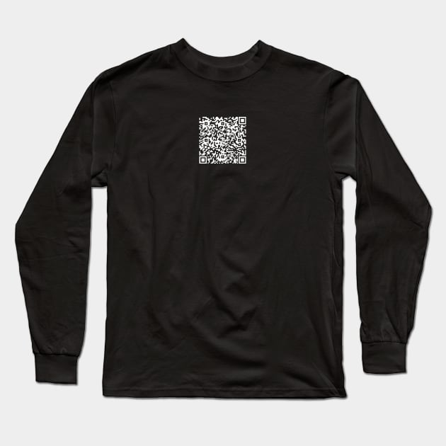 QR Code Long Sleeve T-Shirt by ganola